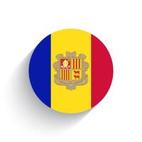 nationaal vlag van Andorra icoon vector illustratie geïsoleerd Aan wit achtergrond.