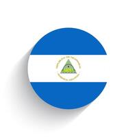 nationaal vlag icoon vector illustratie van Nicaragua geïsoleerd Aan wit achtergrond.
