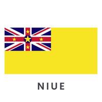 de vlag van niue geïsoleerd Aan wit achtergrond. vector