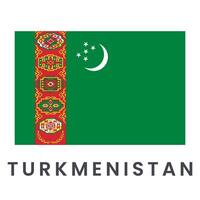 vlag van turkmenistan geïsoleerd Aan wit achtergrond. vector