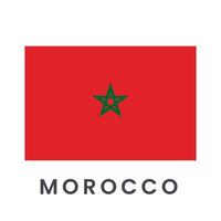 vector illustratie van Marokko vlag geïsoleerd Aan wit achtergrond.