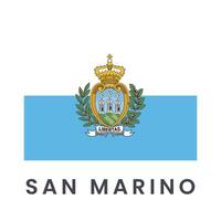 vlag van san marino geïsoleerd Aan wit achtergrond. vector