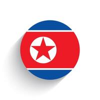 nationaal vlag van noorden Korea icoon vector illustratie geïsoleerd Aan wit achtergrond.