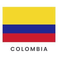 vlag van Colombia geïsoleerd Aan wit achtergrond. vector
