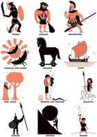 Grieks mythologie heroes vector