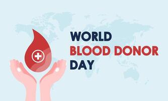 schenken bloed concept. wereld bloed schenker dag. vector illustratie.
