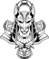 vector illustratie van Anubis god met premie kwaliteit voorraad vector