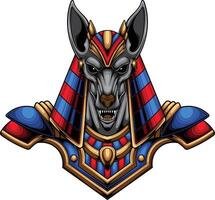 vector illustratie van Anubis god met premie kwaliteit voorraad vector