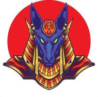 vector illustratie van Anubis god met premie kwaliteit voorraad vector