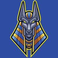 vector Anubis Egyptische god mascotte logo sjabloon