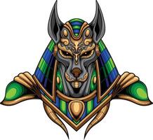 vector illustratie van Anubis god met premie kwaliteit voorraad vector