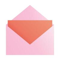 roze envelop met kaart vector