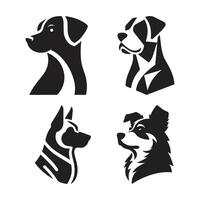 hond silhouet vector set. vector silhouet van hond reeks Aan wit achtergrond.