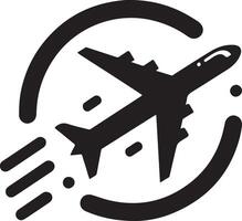 minimaal luchtvaartmaatschappijen logo met creatief vorm icoon, vlak symbool vector