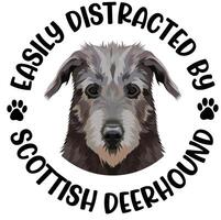 gemakkelijk afgeleid door Schots terriër hond t-shirt ontwerp pro vector