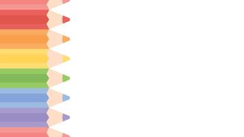 schattig pastel gekleurde potloden bodem grens naadloos patroon achtergrond. vlak vector illustratie. terug naar school- concept.