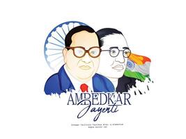 bhimrao ambedkar. dr. bhimrao ambedkar. b. r. ambedkar. Jayanti Indisch babasaheb dag viering vector illustratie