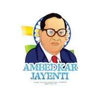 bhimrao ambedkar. dr. bhimrao ambedkar. b. r. ambedkar. Jayanti Indisch babasaheb dag viering vector illustratie