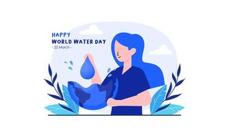 gelukkig Internationale water dag. vieren wereld water dag vector