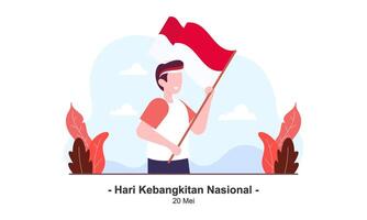 hari kebangkitan nasional 20 mei. vertaling mei 20, nationaal ontwaken dag van Indonesië vector