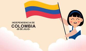 Colombiaanse onafhankelijkheid dag viering. juli 20. vector illustratie