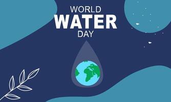 wereld water dag Bij 22 maart poster campagnes vector