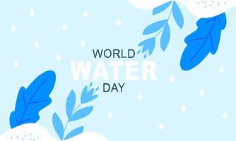 wereld water dag Bij 22 maart poster campagnes vector