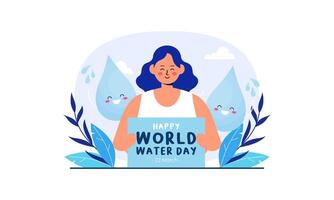 gelukkig Internationale water dag. vieren wereld water dag vector