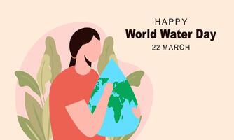 gelukkig Internationale water dag. vieren wereld water dag vector