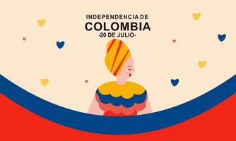 Colombiaanse onafhankelijkheid dag viering. juli 20. vector illustratie