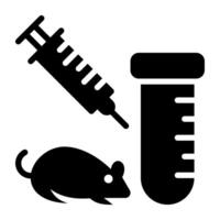 Rat met injectie en buis, solide ontwerp van muis test vector