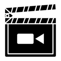 een bewerkbare ontwerp icoon van Filmklapper vector