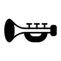 een muziekinstrument icoon, cornet vector