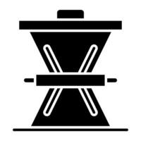 een glyph ontwerp, icoon van fabricage fabriek vector