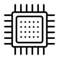een lineair ontwerp van microprocessor vector