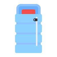 een vlak ontwerp, icoon van slapen zak vector