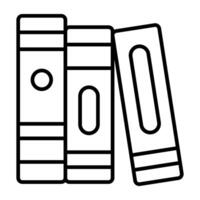 een lineair ontwerp, icoon van boeken vector