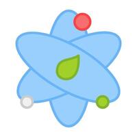 een vlak ontwerp, icoon van atomair symbool vector