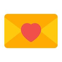 hart Aan envelop, Valentijn brief icoon vector