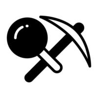 een solide ontwerp icoon van zoeken hamer, beschikbaar voor ogenblik downloaden vector