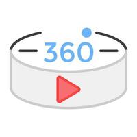 modieus vector ontwerp van 360 mate video