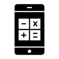 modern stijl vector van mobiel rekenmachine icoon