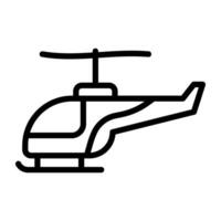 lineair bijl icoon vector, helikopter vector