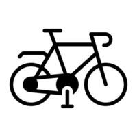 solide fiets icoon ontwerp, pedaal fiets vector ontwerp