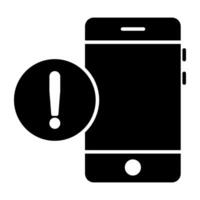 een modieus ontwerp icoon van mobiel fout vector
