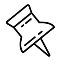 een schets ontwerp, icoon van Duwen pin vector