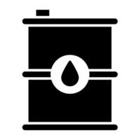 een glyph ontwerp, icoon van olie trommel vector