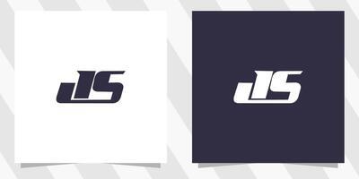 brief js sj logo ontwerp vector