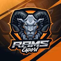 rammen esport mascotte logo ontwerp vector