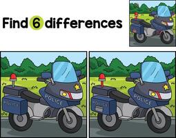 Politie motorfiets vind de verschillen vector